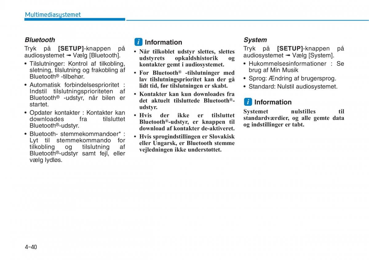 Hyundai i30N Performance Bilens instruktionsbog / page 261