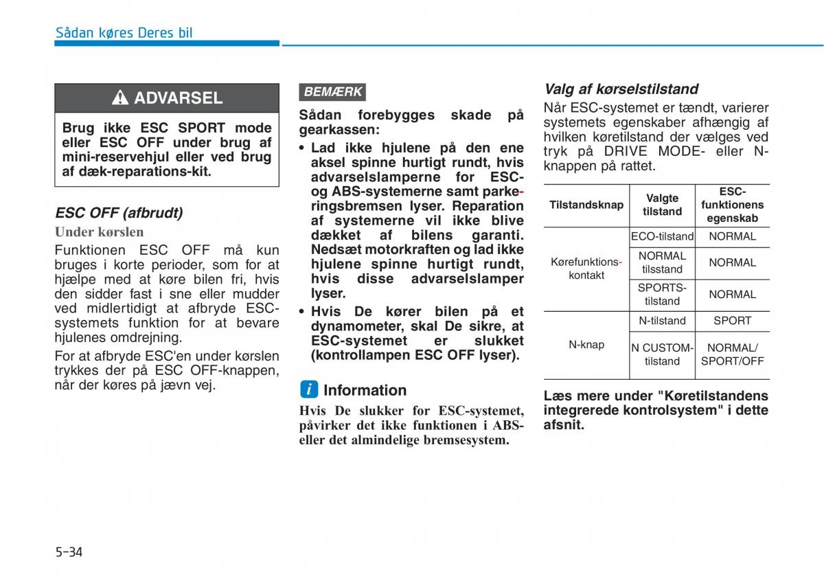 Hyundai i30N Performance Bilens instruktionsbog / page 297