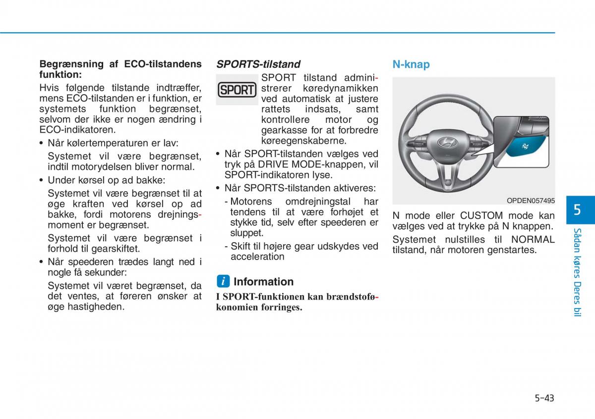 Hyundai i30N Performance Bilens instruktionsbog / page 306