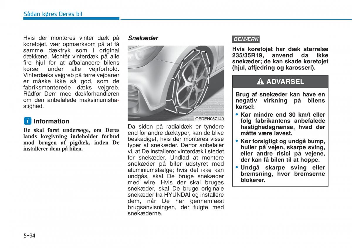 Hyundai i30N Performance Bilens instruktionsbog / page 357