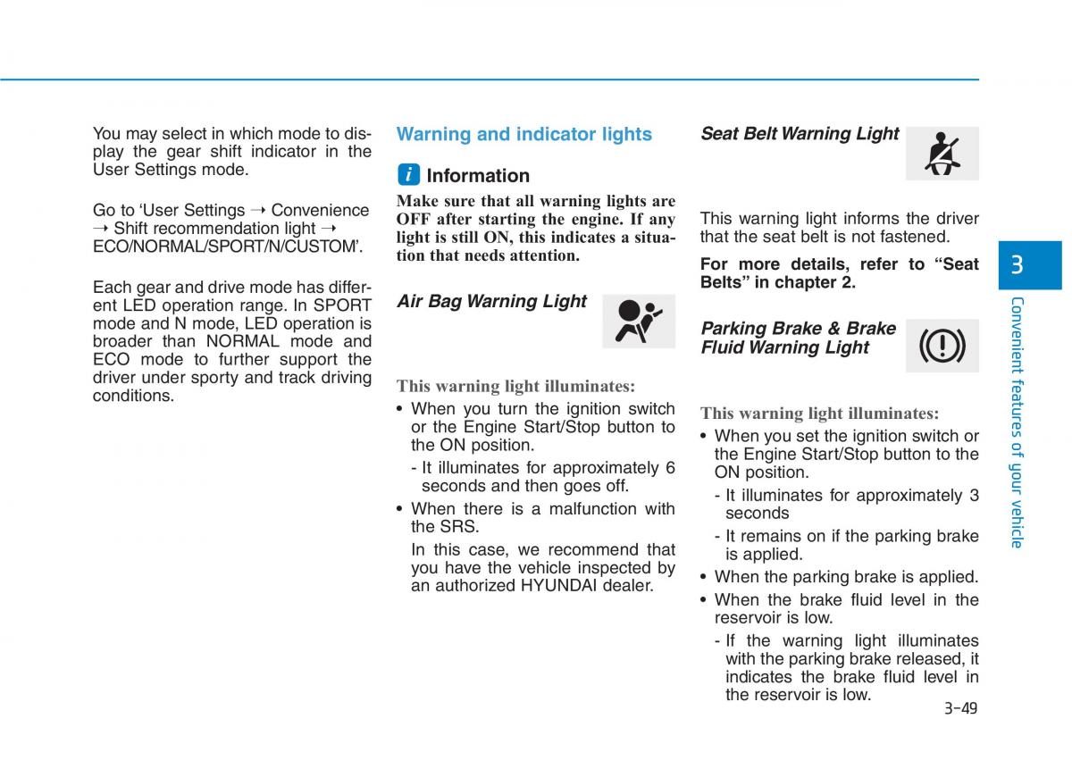 Hyundai i30N Performance owners manual / page 130