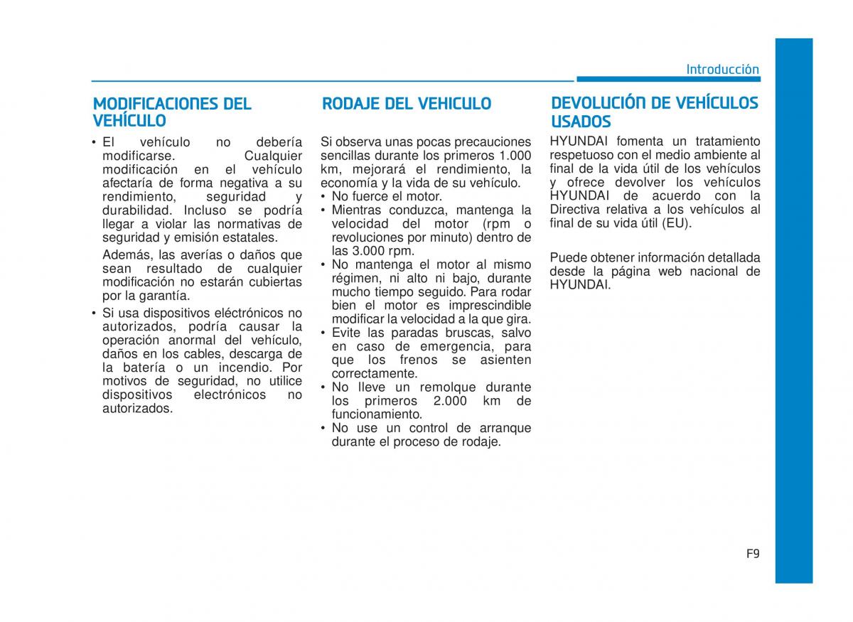 Hyundai i30N Performance manual del propietario / page 9