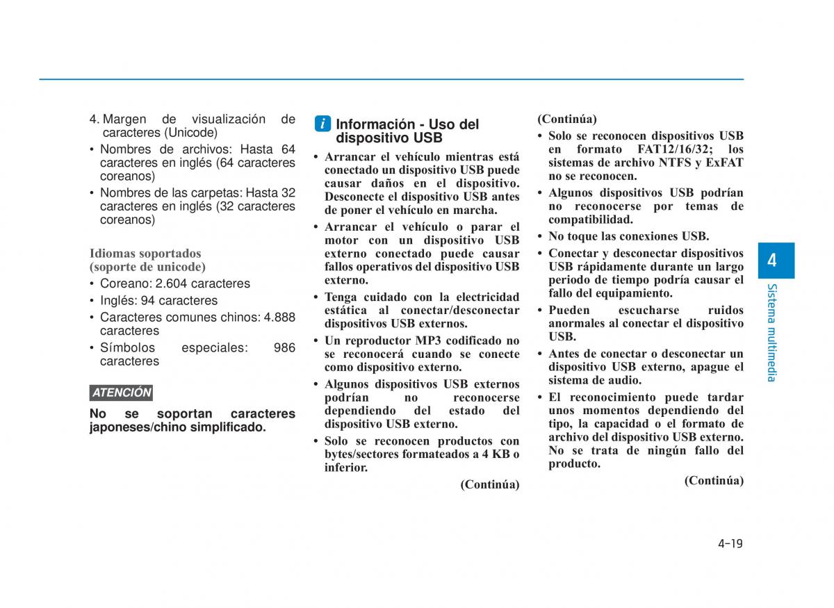 Hyundai i30N Performance manual del propietario / page 258