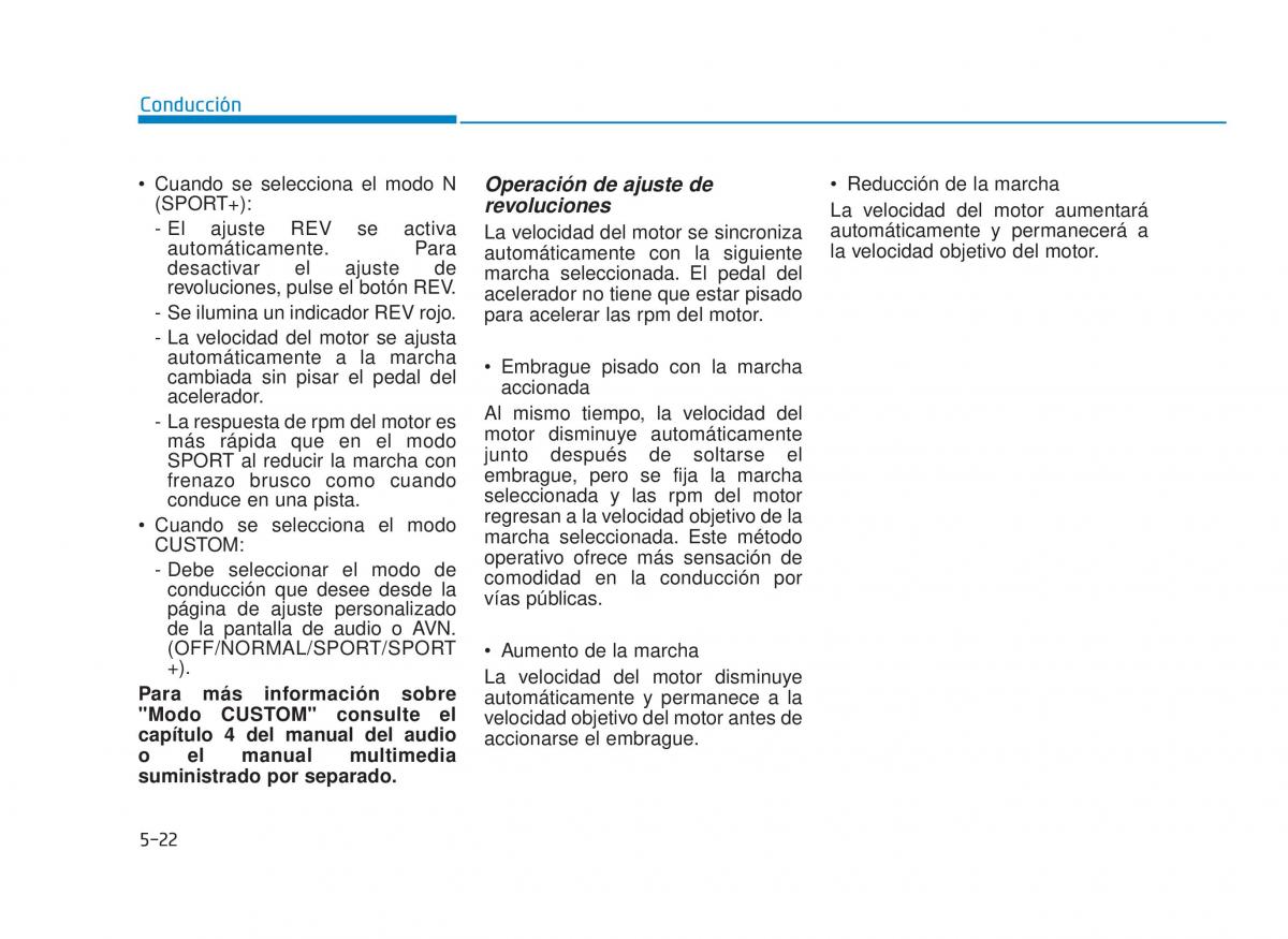 Hyundai i30N Performance manual del propietario / page 306