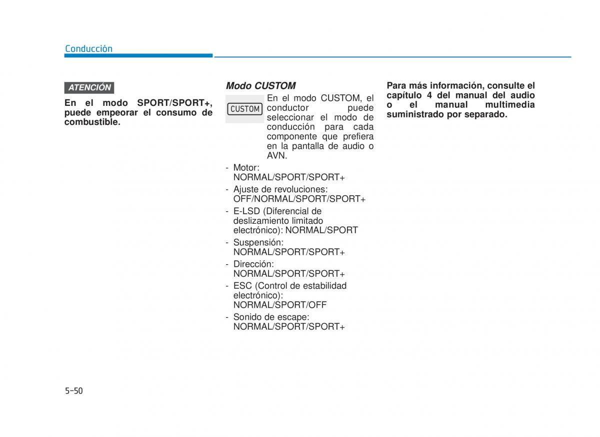 Hyundai i30N Performance manual del propietario / page 334