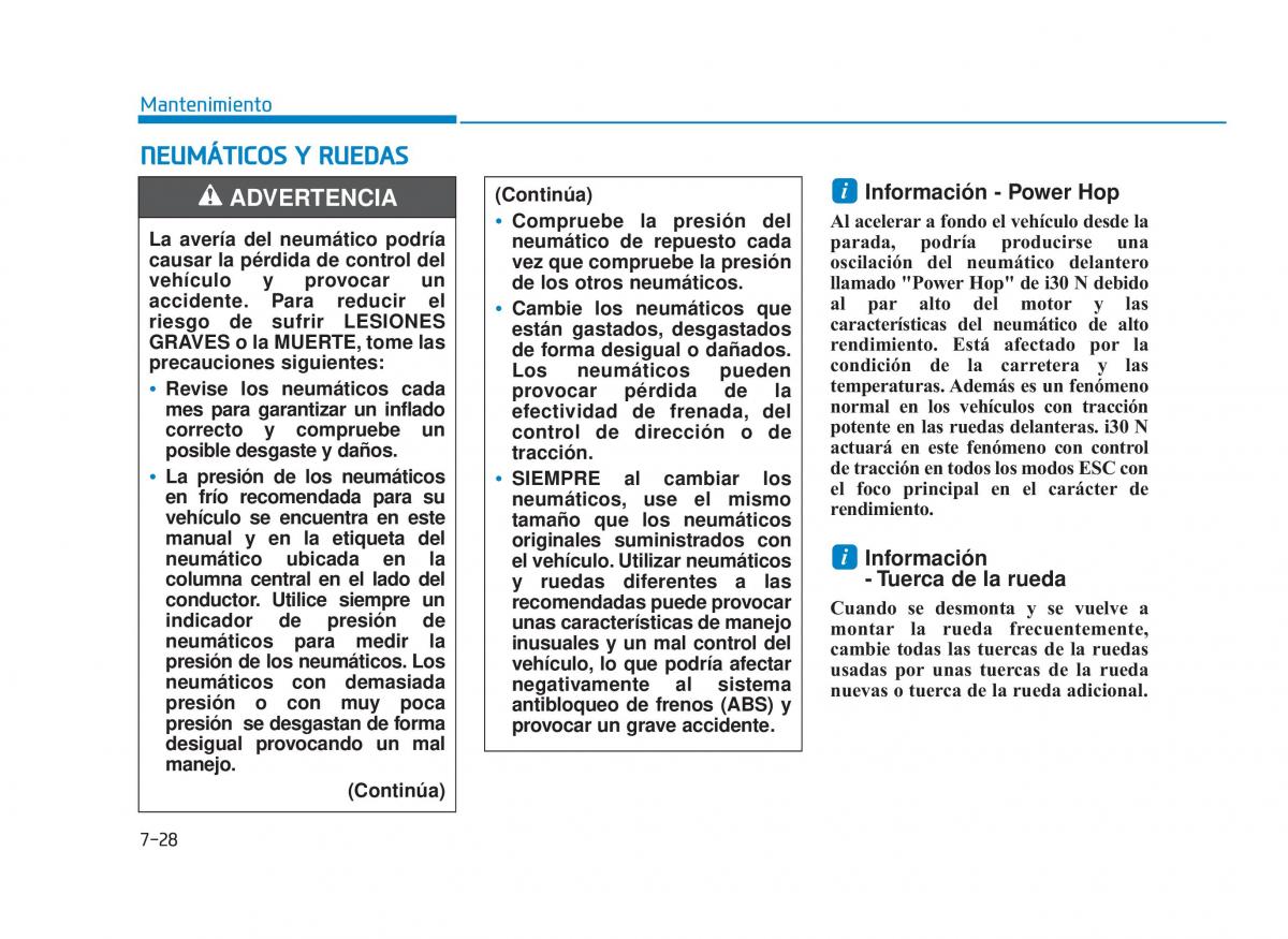 Hyundai i30N Performance manual del propietario / page 483