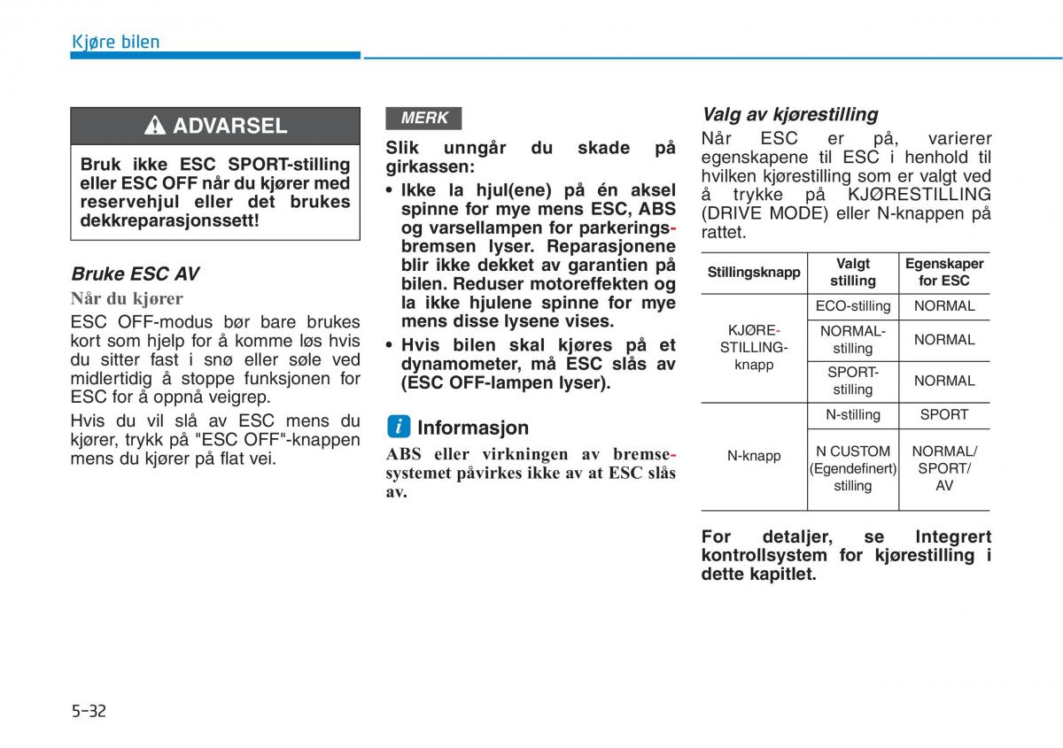 Hyundai i30N Performance bruksanvisningen / page 287