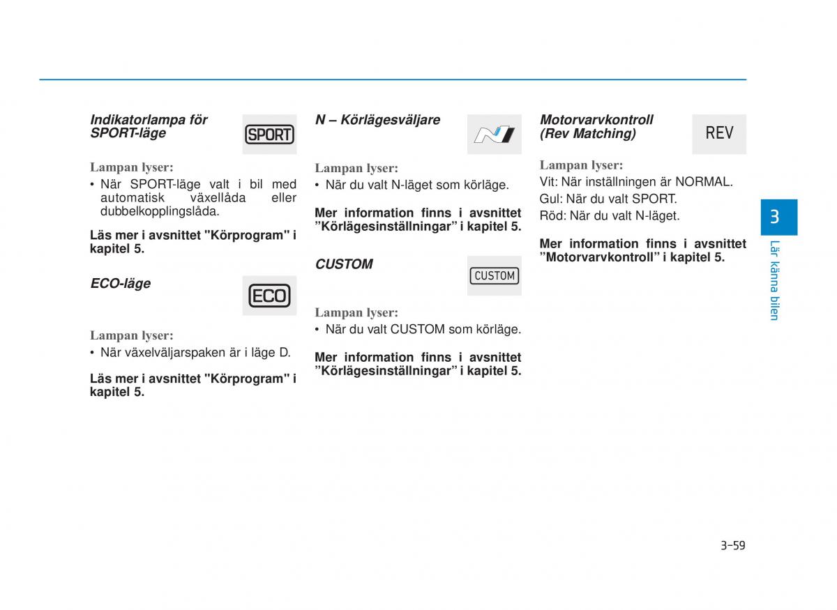 Hyundai i30N Performance instruktionsbok / page 137