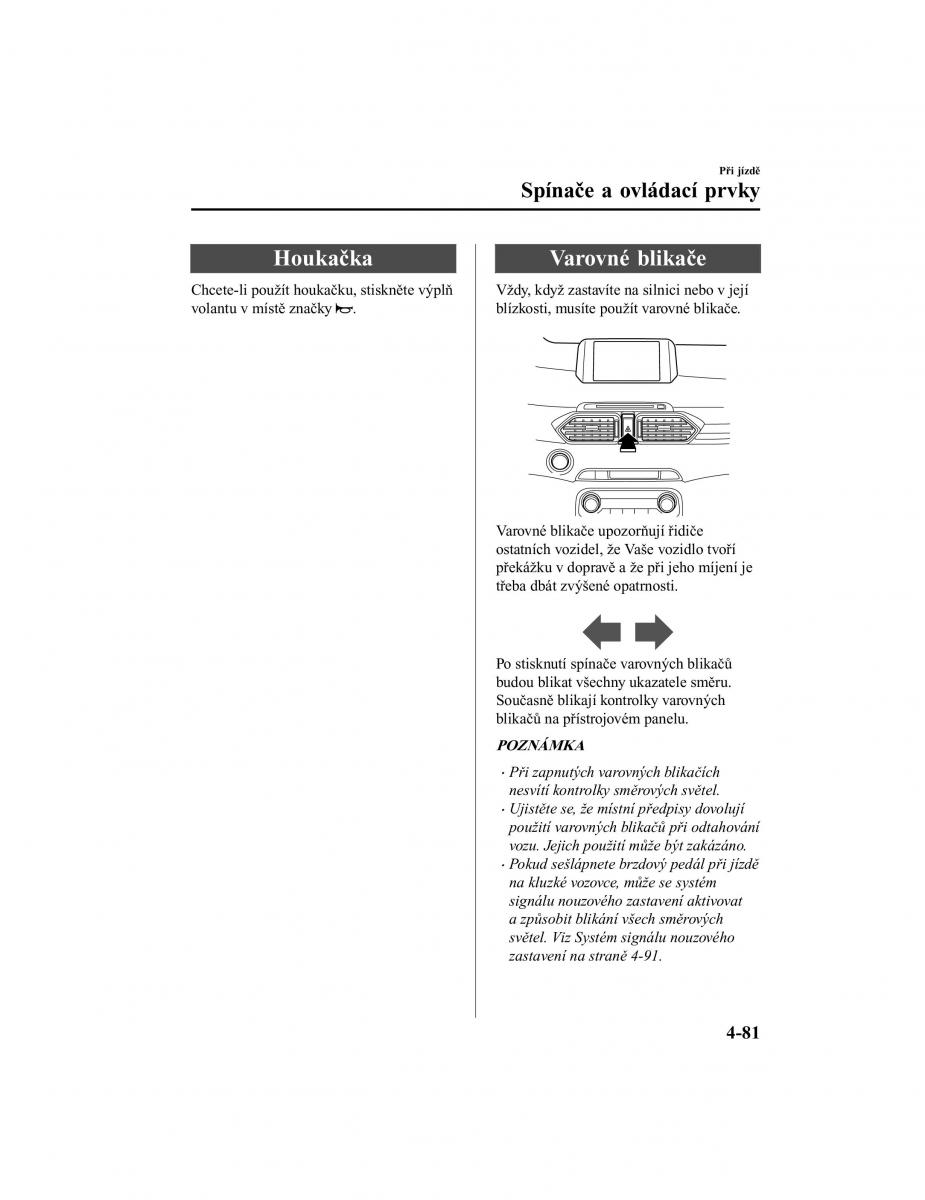 Mazda CX 5 II 2 navod k obsludze / page 252