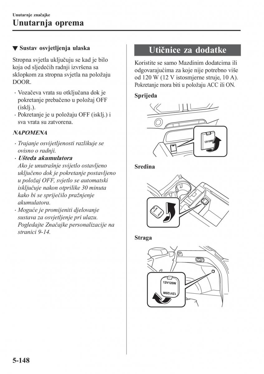 Mazda CX 5 II 2 vlasnicko uputstvo / page 548