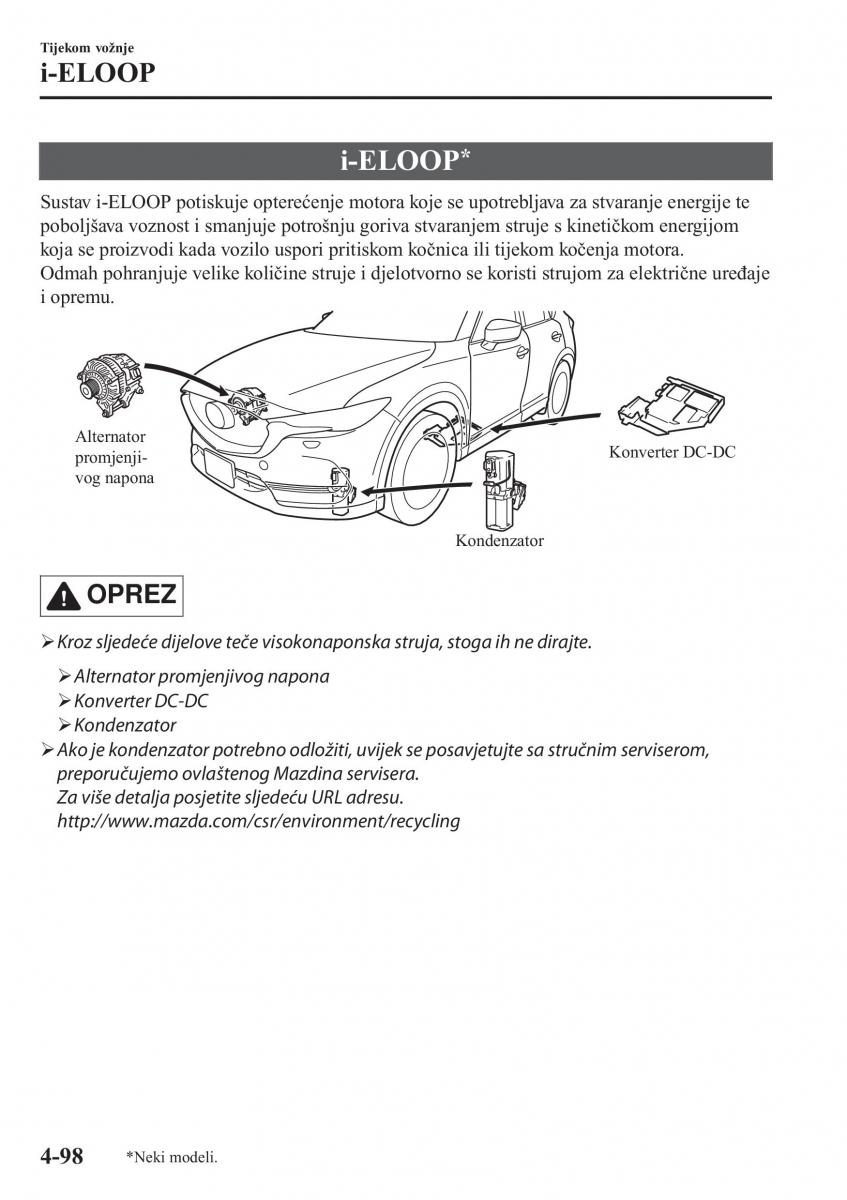 Mazda CX 5 II 2 vlasnicko uputstvo / page 254