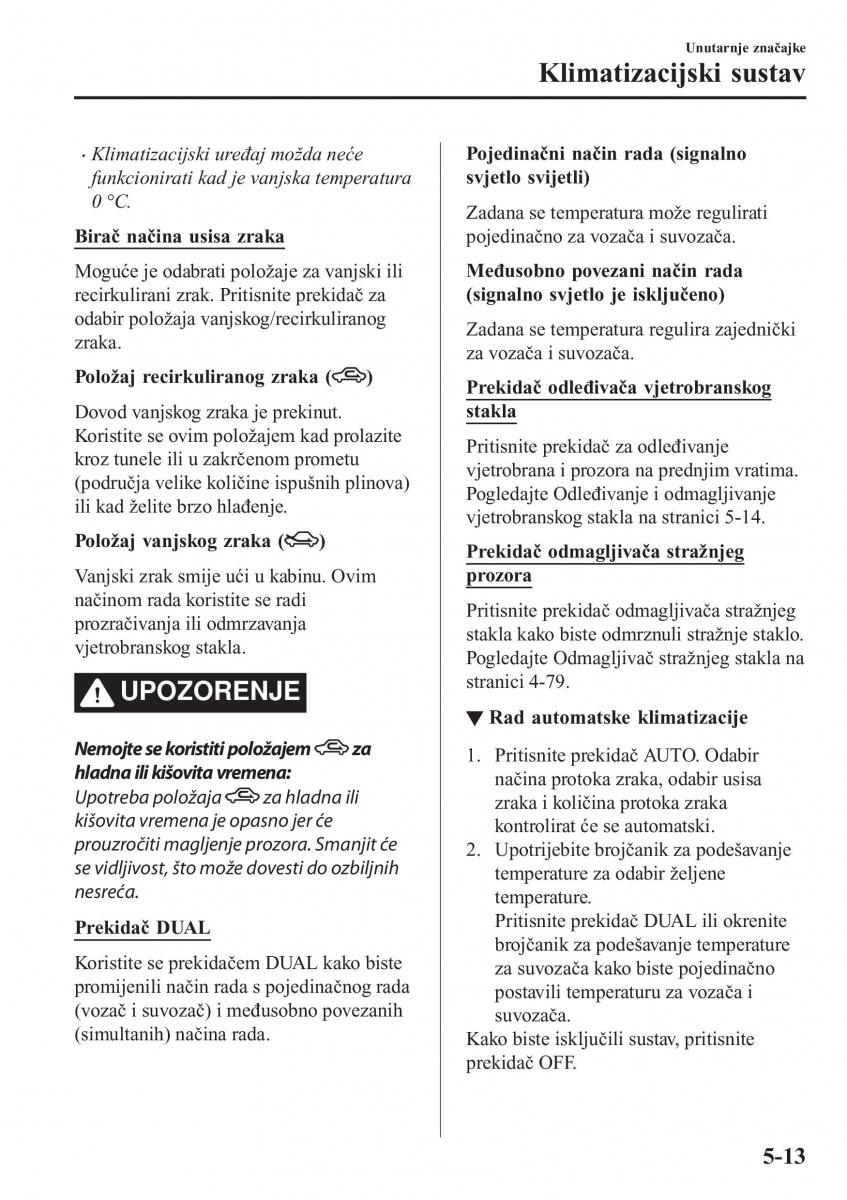 Mazda CX 5 II 2 vlasnicko uputstvo / page 413