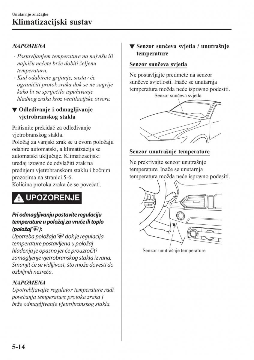 Mazda CX 5 II 2 vlasnicko uputstvo / page 414