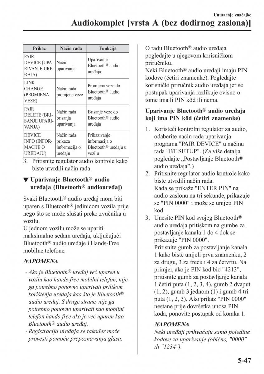 Mazda CX 5 II 2 vlasnicko uputstvo / page 447