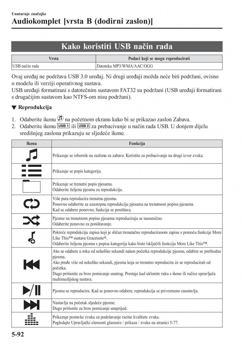 Mazda CX 5 II 2 vlasnicko uputstvo / page 492