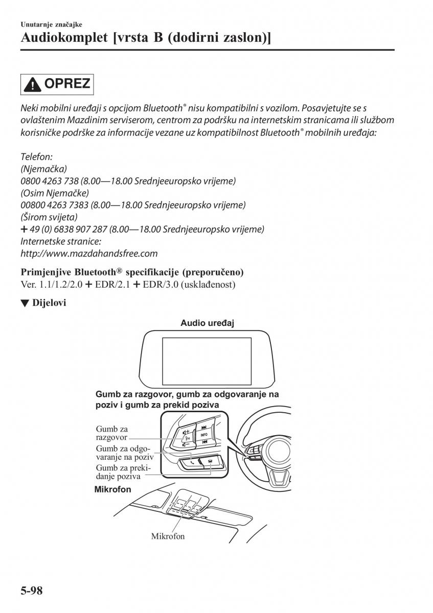 Mazda CX 5 II 2 vlasnicko uputstvo / page 498