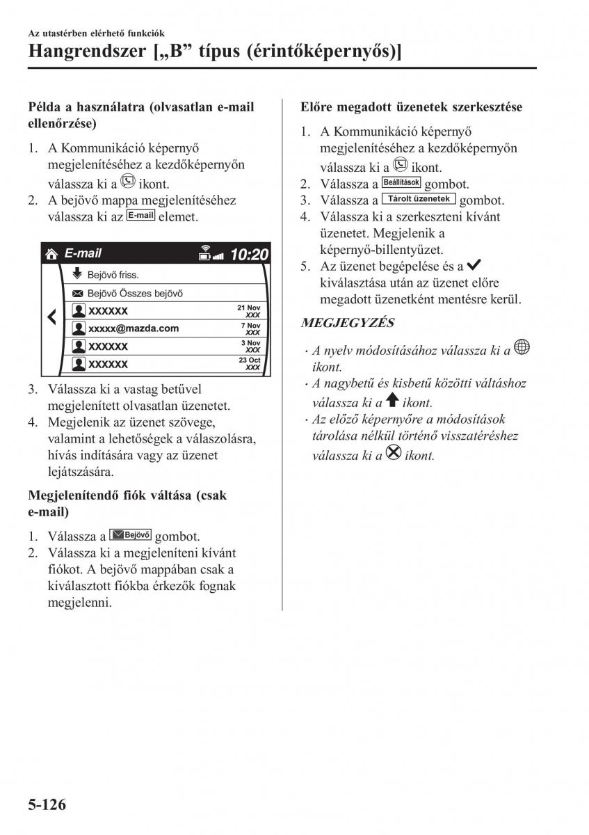 Mazda CX 5 II 2 Kezelesi utmutato / page 544