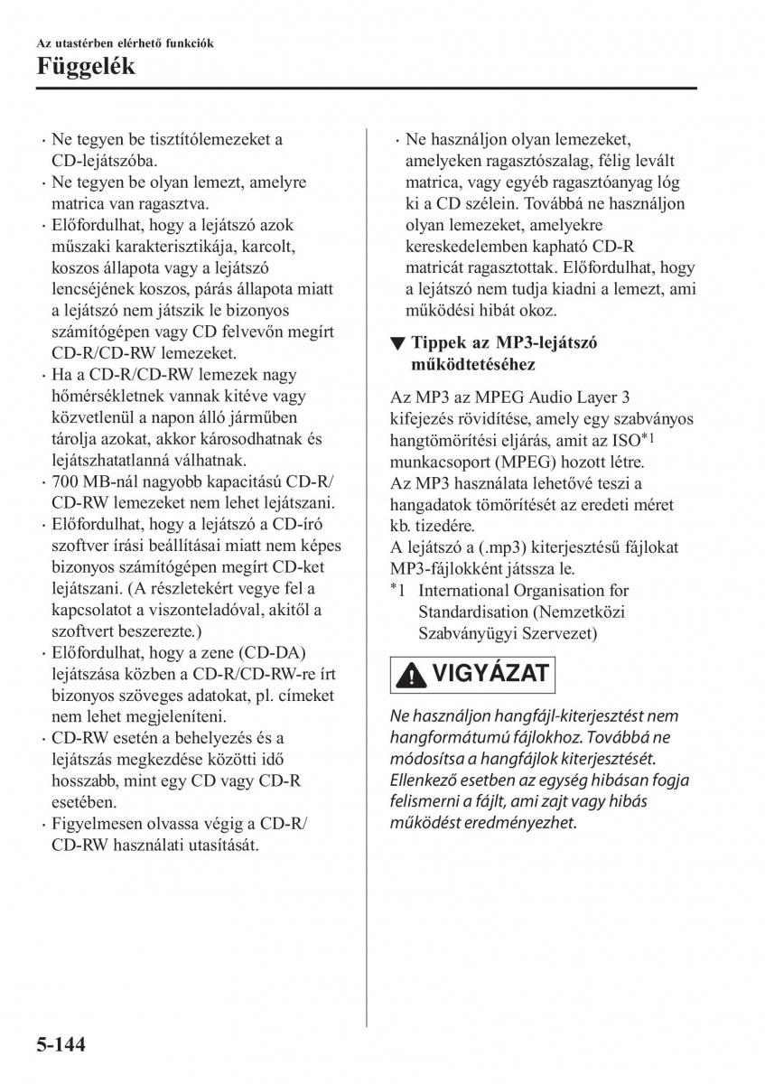 Mazda CX 5 II 2 Kezelesi utmutato / page 562