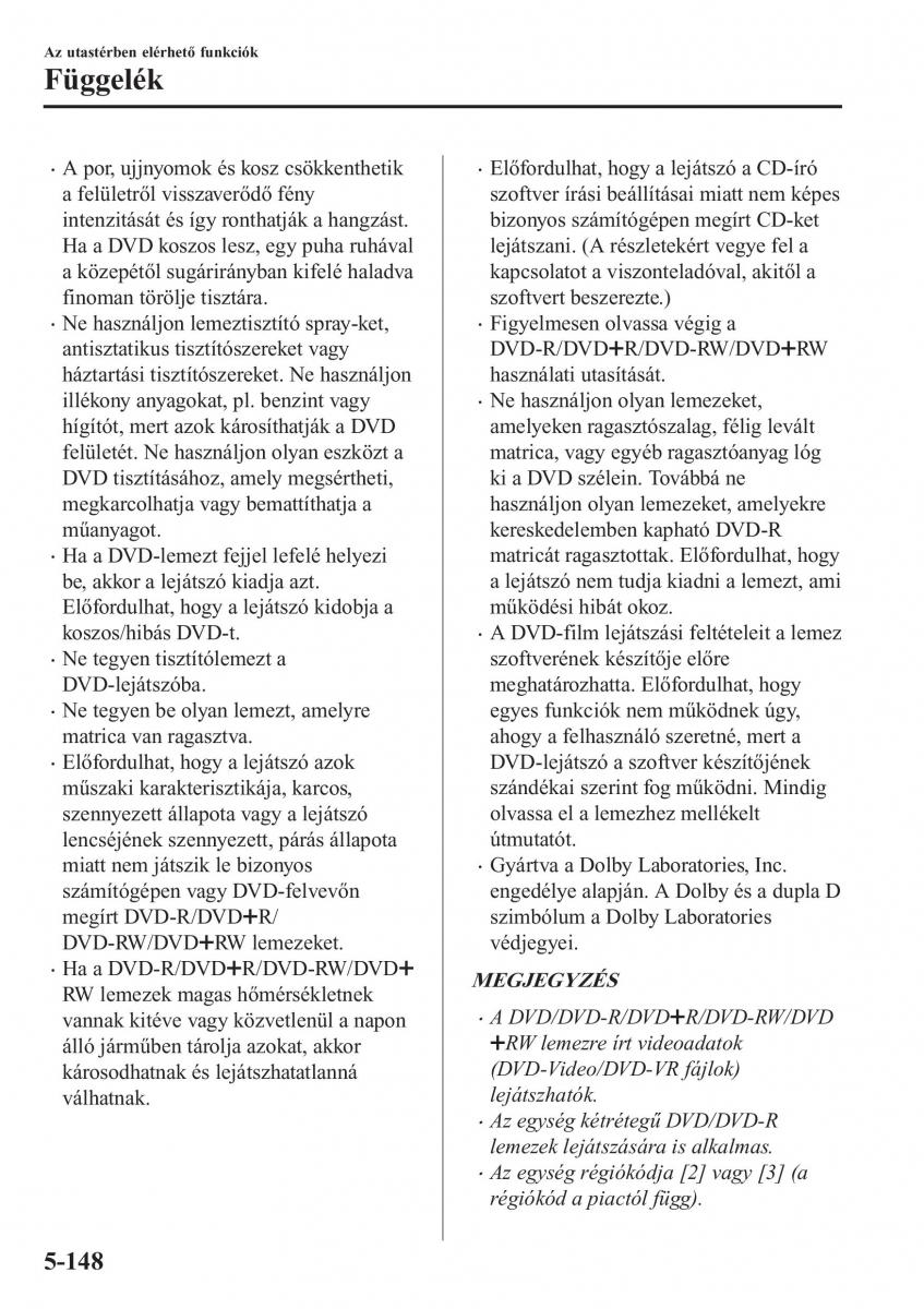 Mazda CX 5 II 2 Kezelesi utmutato / page 566