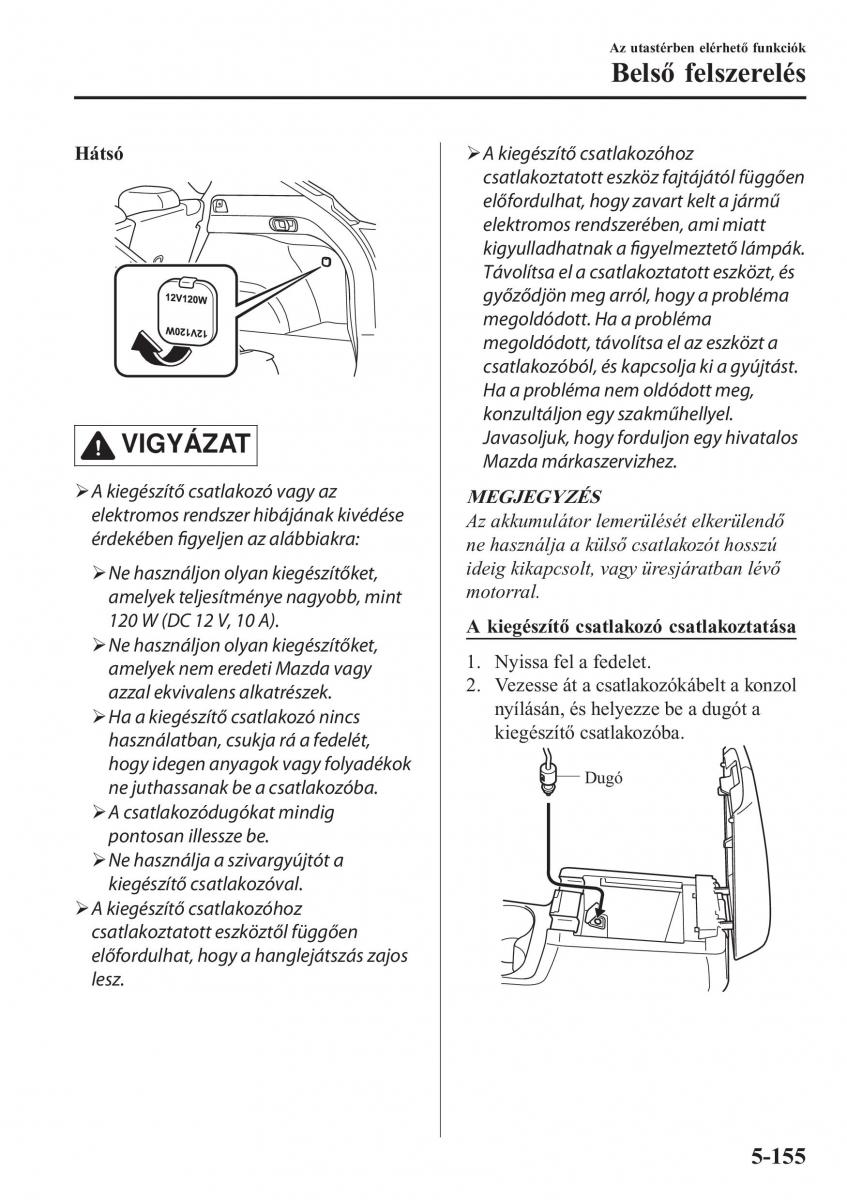 Mazda CX 5 II 2 Kezelesi utmutato / page 573