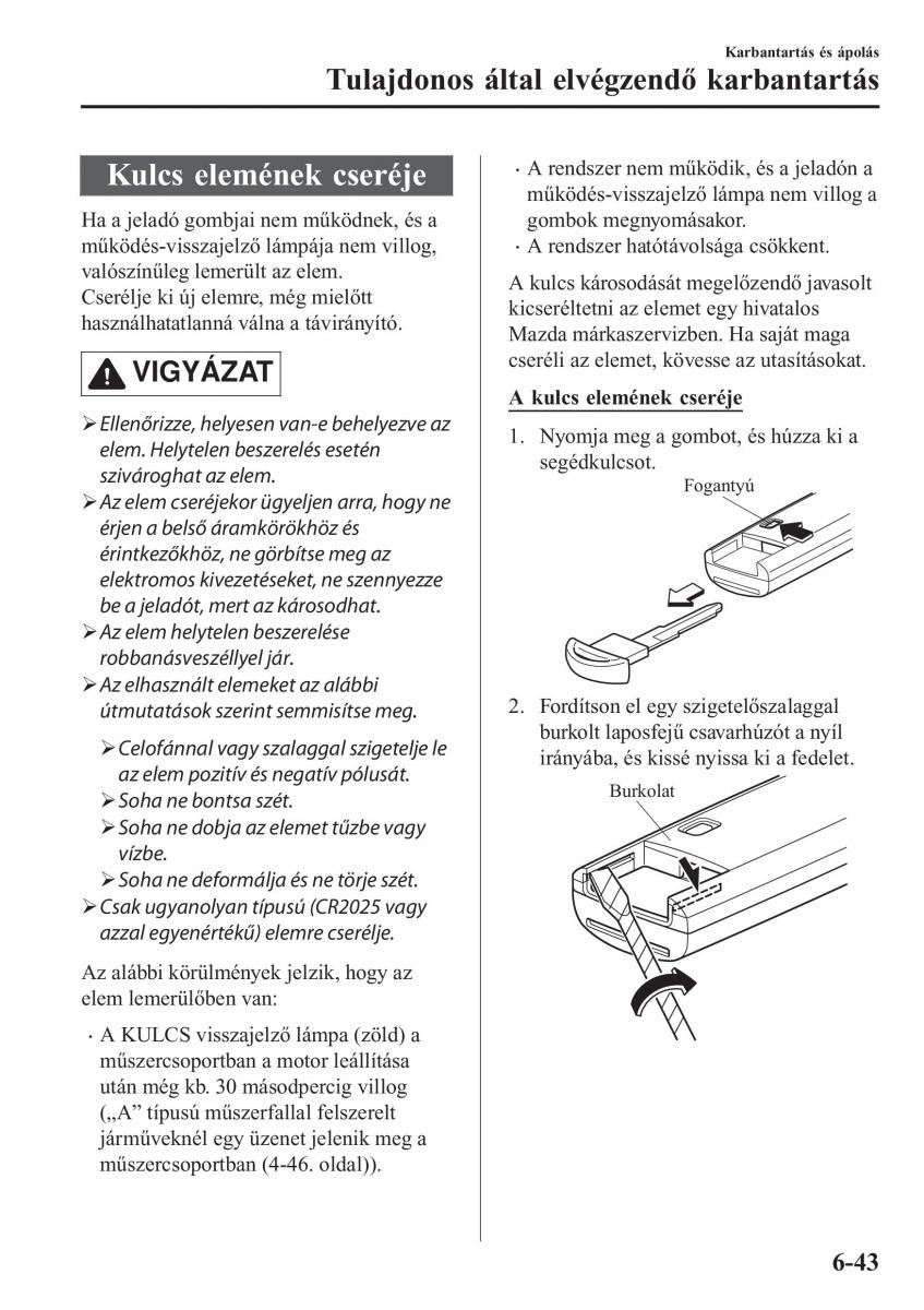 Mazda CX 5 II 2 Kezelesi utmutato / page 623