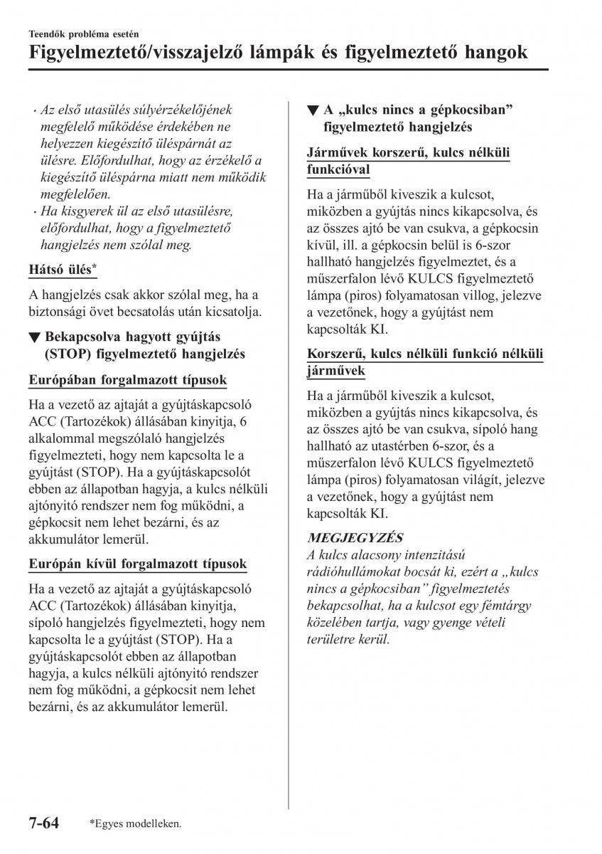 Mazda CX 5 II 2 Kezelesi utmutato / page 716