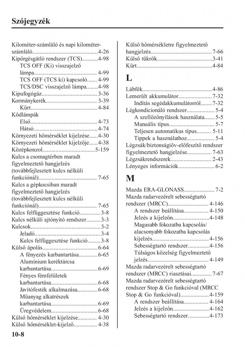 Mazda CX 5 II 2 Kezelesi utmutato / page 802