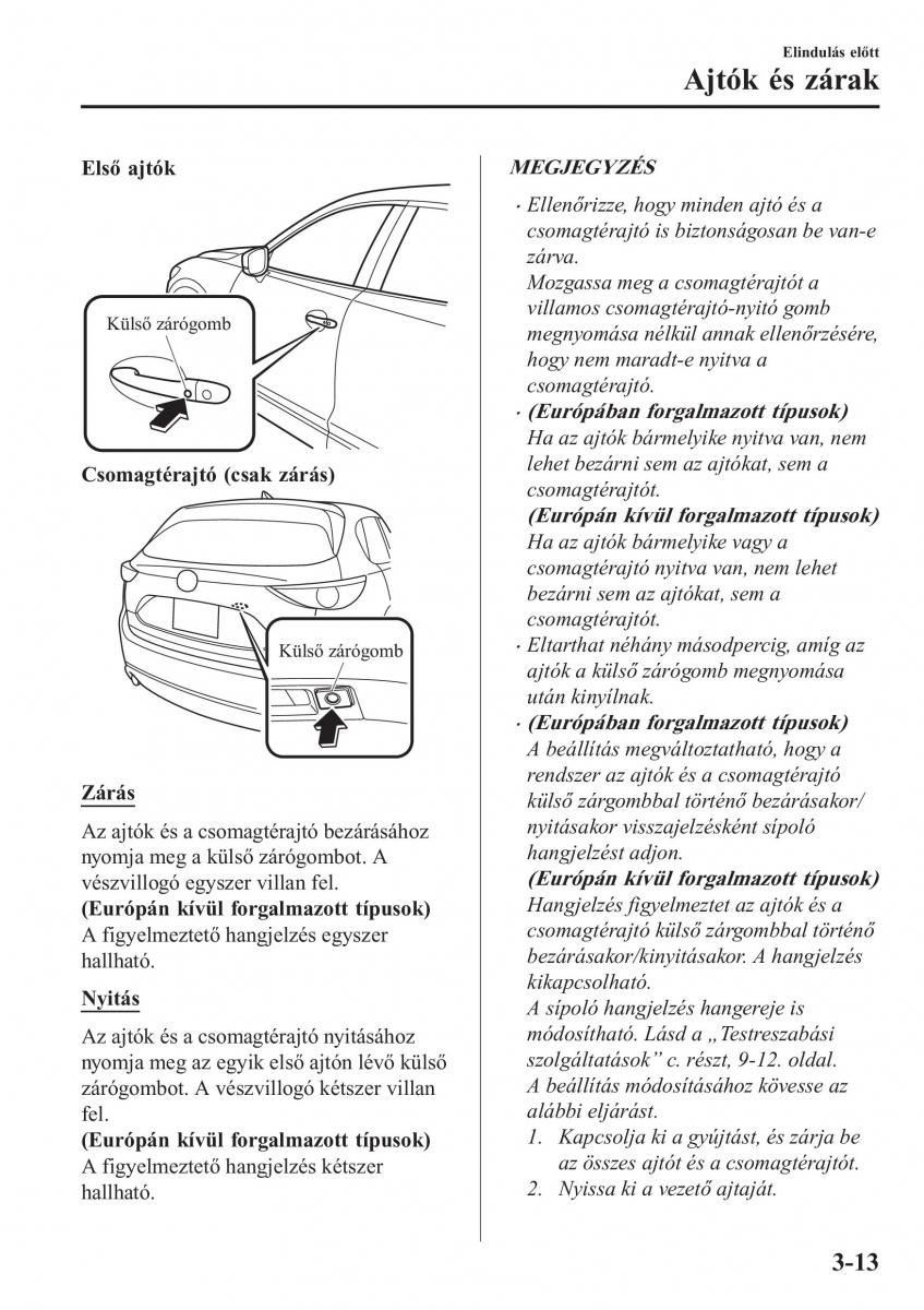 Mazda CX 5 II 2 Kezelesi utmutato / page 99