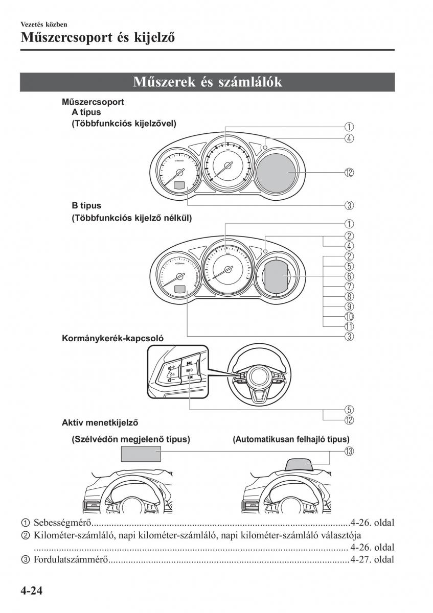 Mazda CX 5 II 2 Kezelesi utmutato / page 188