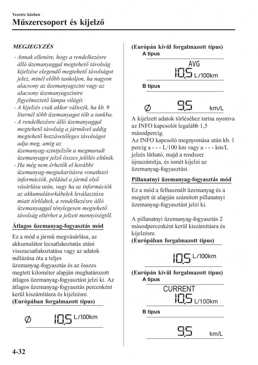 Mazda CX 5 II 2 Kezelesi utmutato / page 196