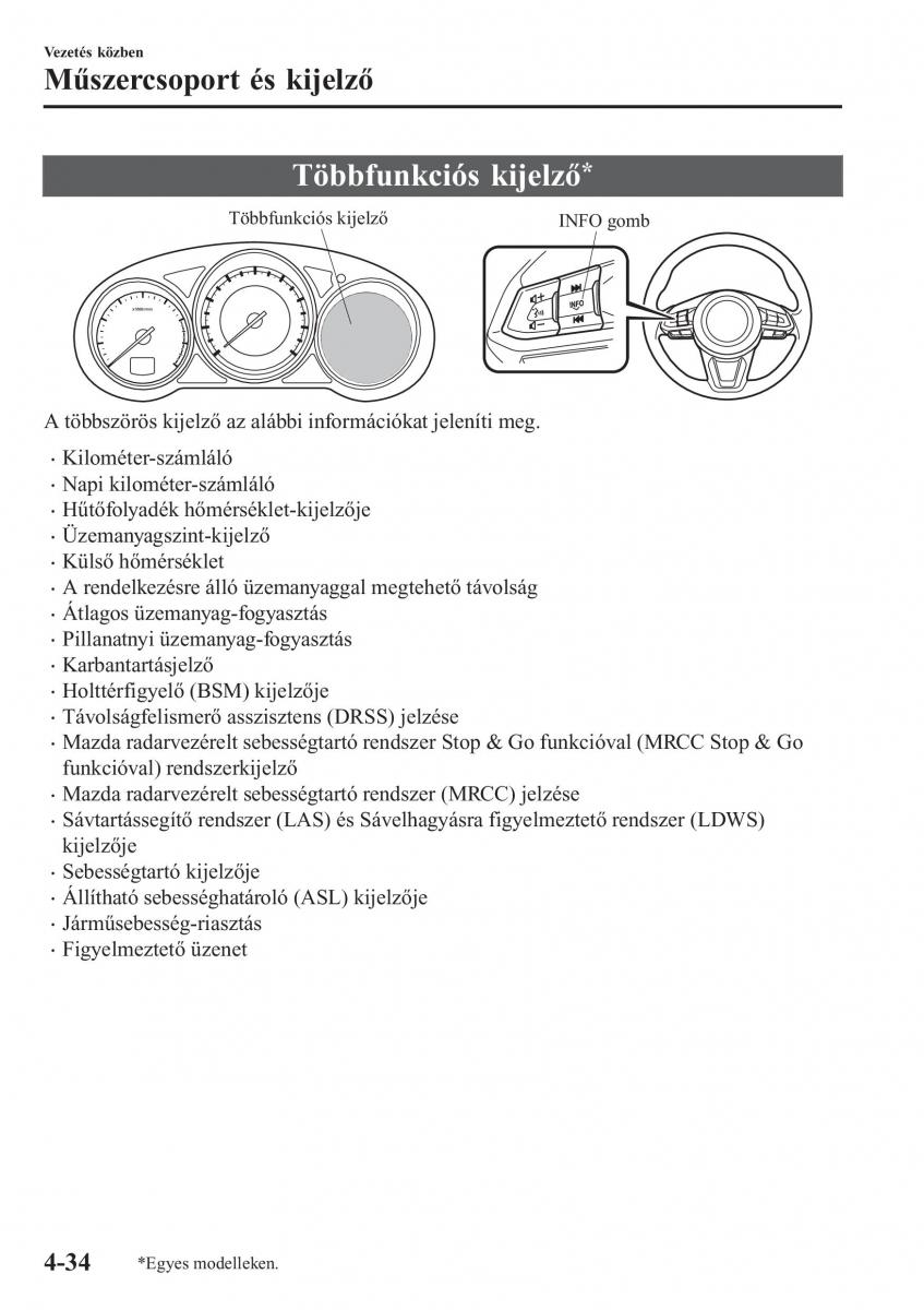 Mazda CX 5 II 2 Kezelesi utmutato / page 198