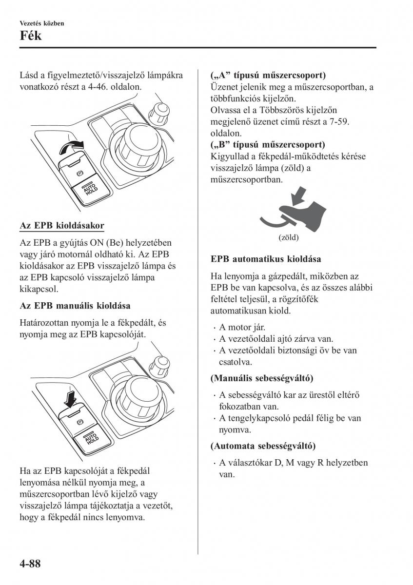 Mazda CX 5 II 2 Kezelesi utmutato / page 252