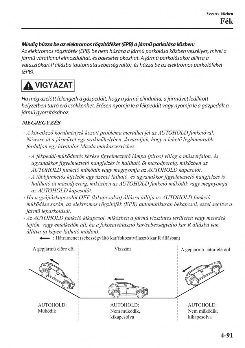 Mazda CX 5 II 2 Kezelesi utmutato / page 255