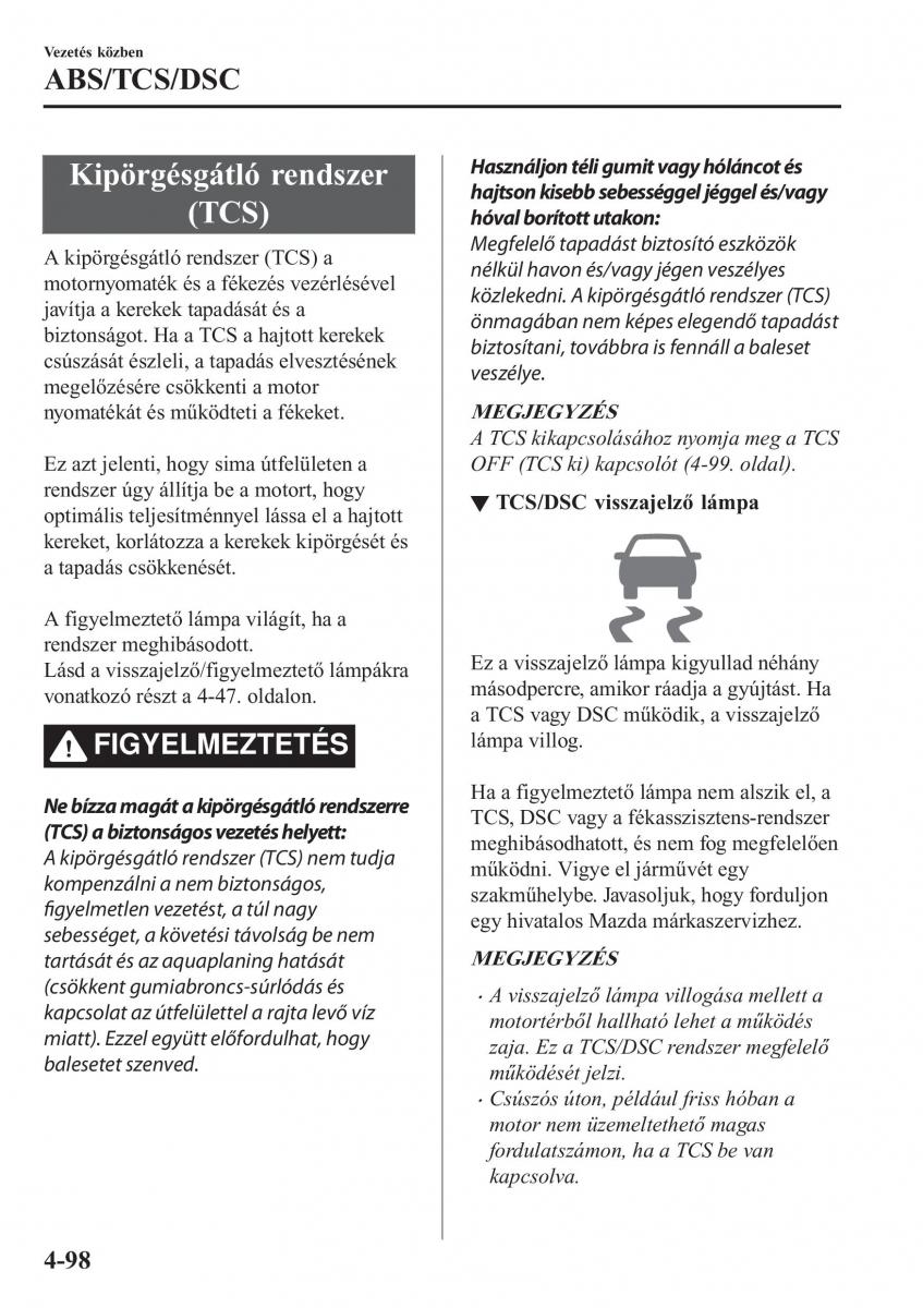 Mazda CX 5 II 2 Kezelesi utmutato / page 262