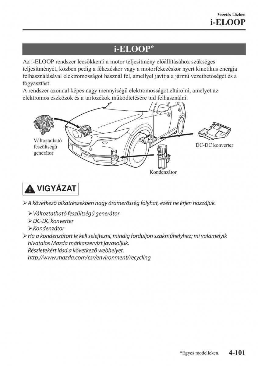 Mazda CX 5 II 2 Kezelesi utmutato / page 265