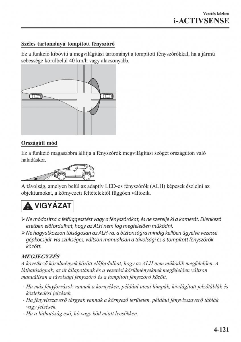 Mazda CX 5 II 2 Kezelesi utmutato / page 285