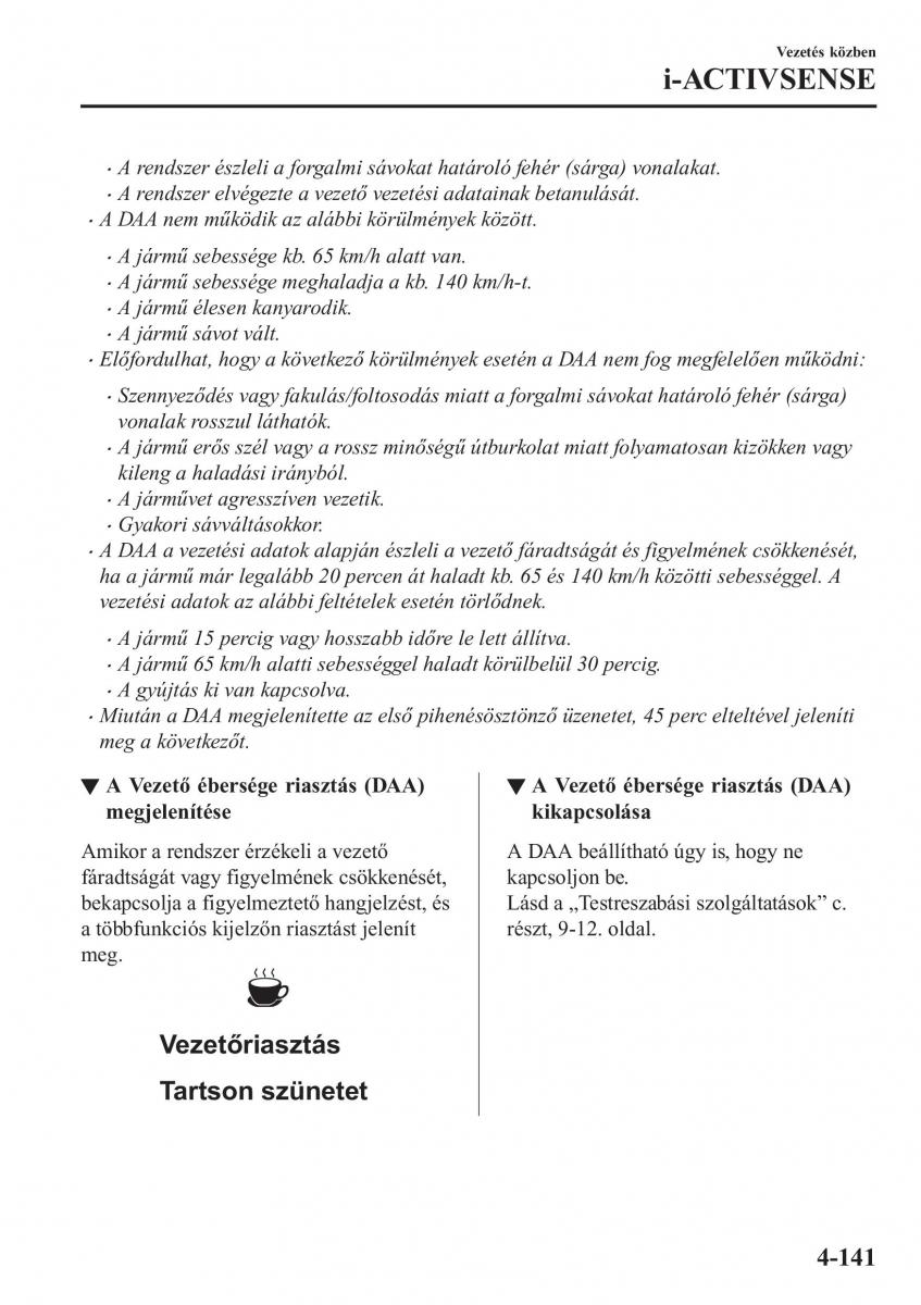 Mazda CX 5 II 2 Kezelesi utmutato / page 305