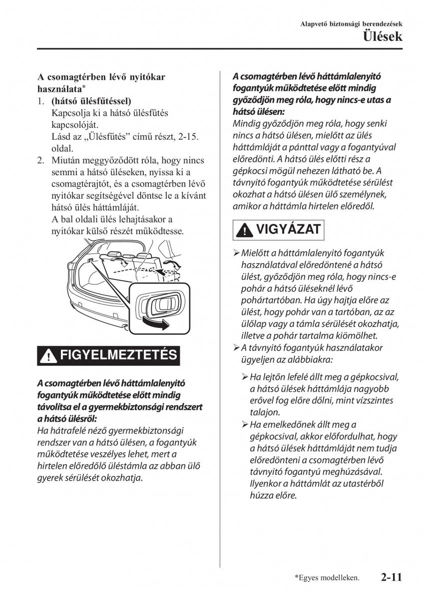 Mazda CX 5 II 2 Kezelesi utmutato / page 31