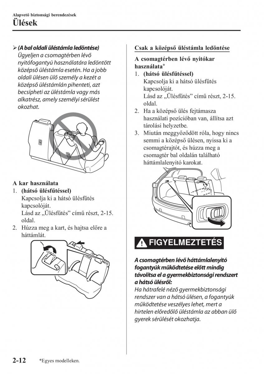 Mazda CX 5 II 2 Kezelesi utmutato / page 32