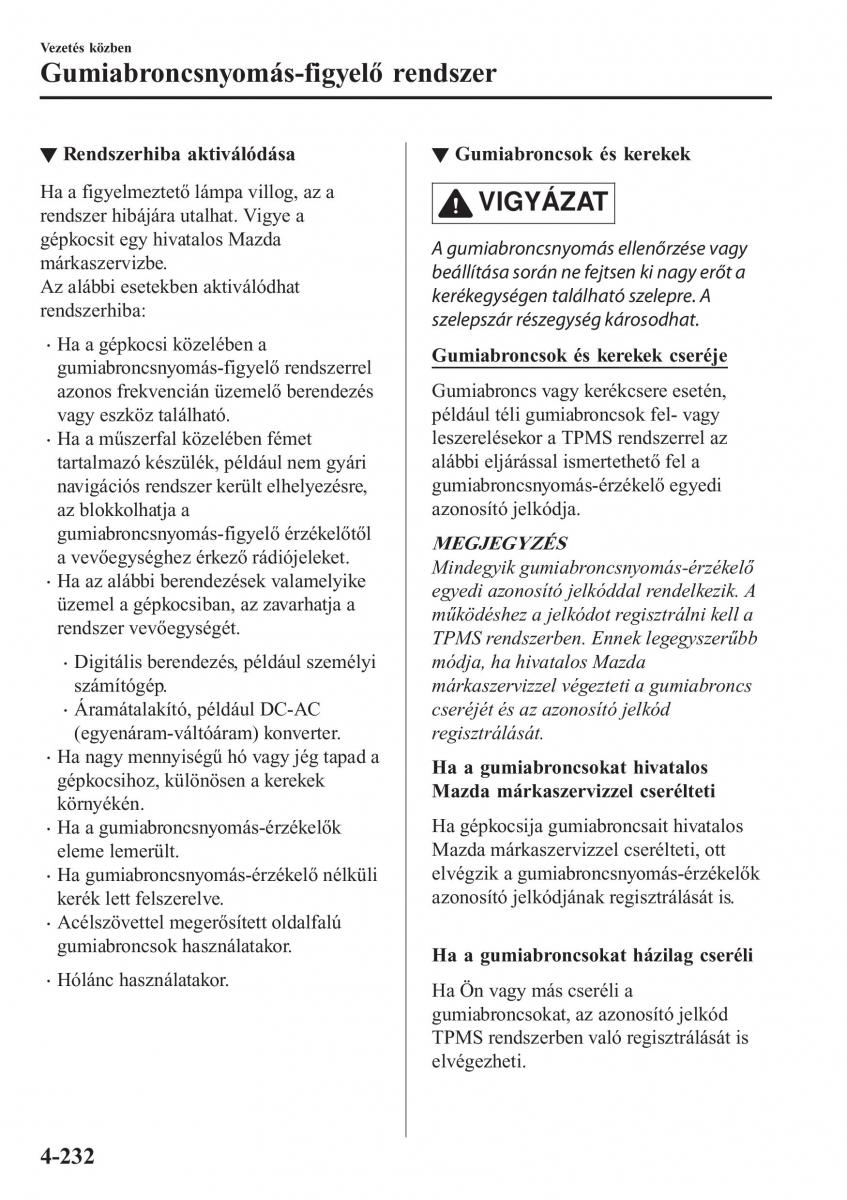 Mazda CX 5 II 2 Kezelesi utmutato / page 396