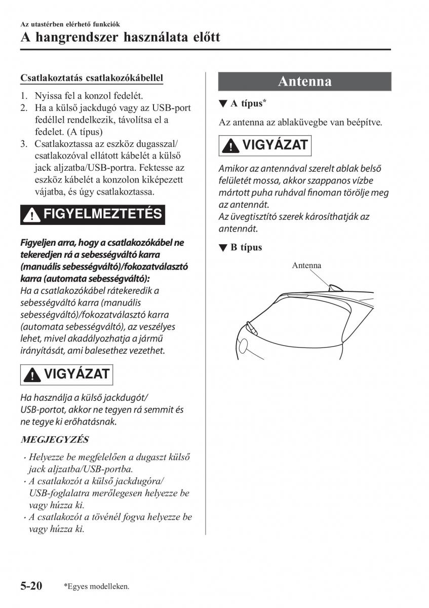 Mazda CX 5 II 2 Kezelesi utmutato / page 438