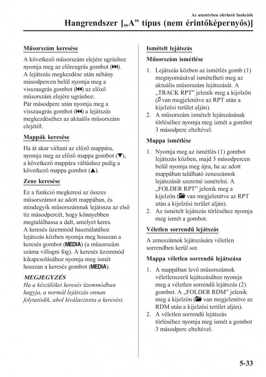 Mazda CX 5 II 2 Kezelesi utmutato / page 451