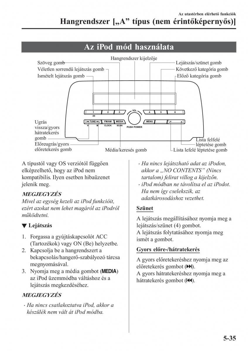 Mazda CX 5 II 2 Kezelesi utmutato / page 453