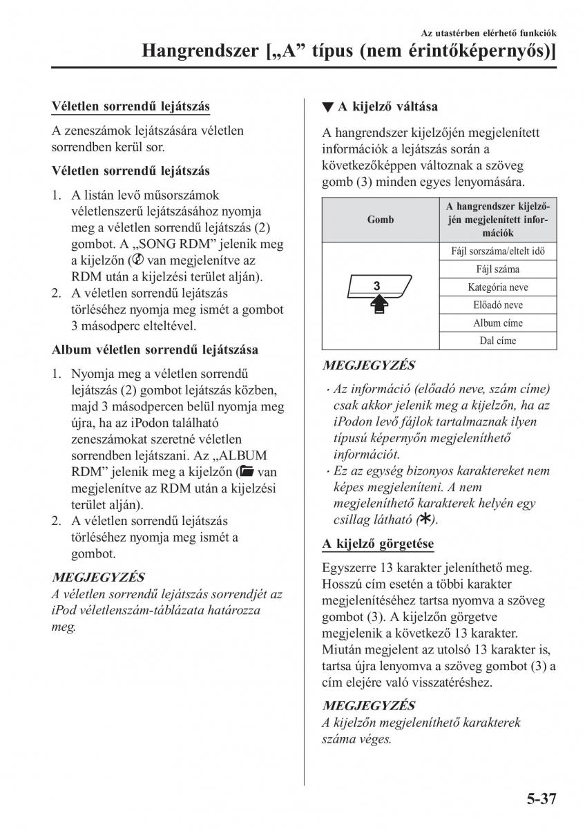 Mazda CX 5 II 2 Kezelesi utmutato / page 455