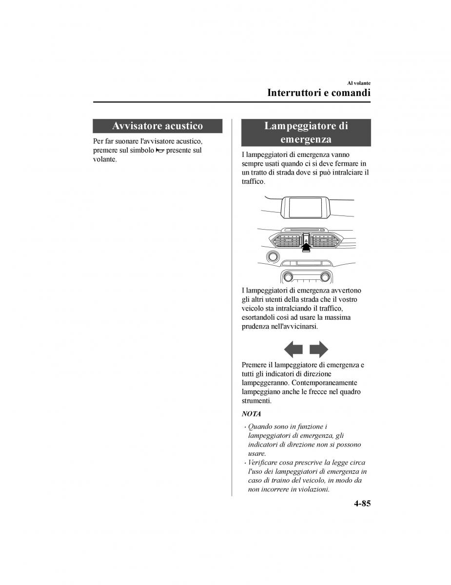 Mazda CX 5 II 2 manuale del proprietario / page 260