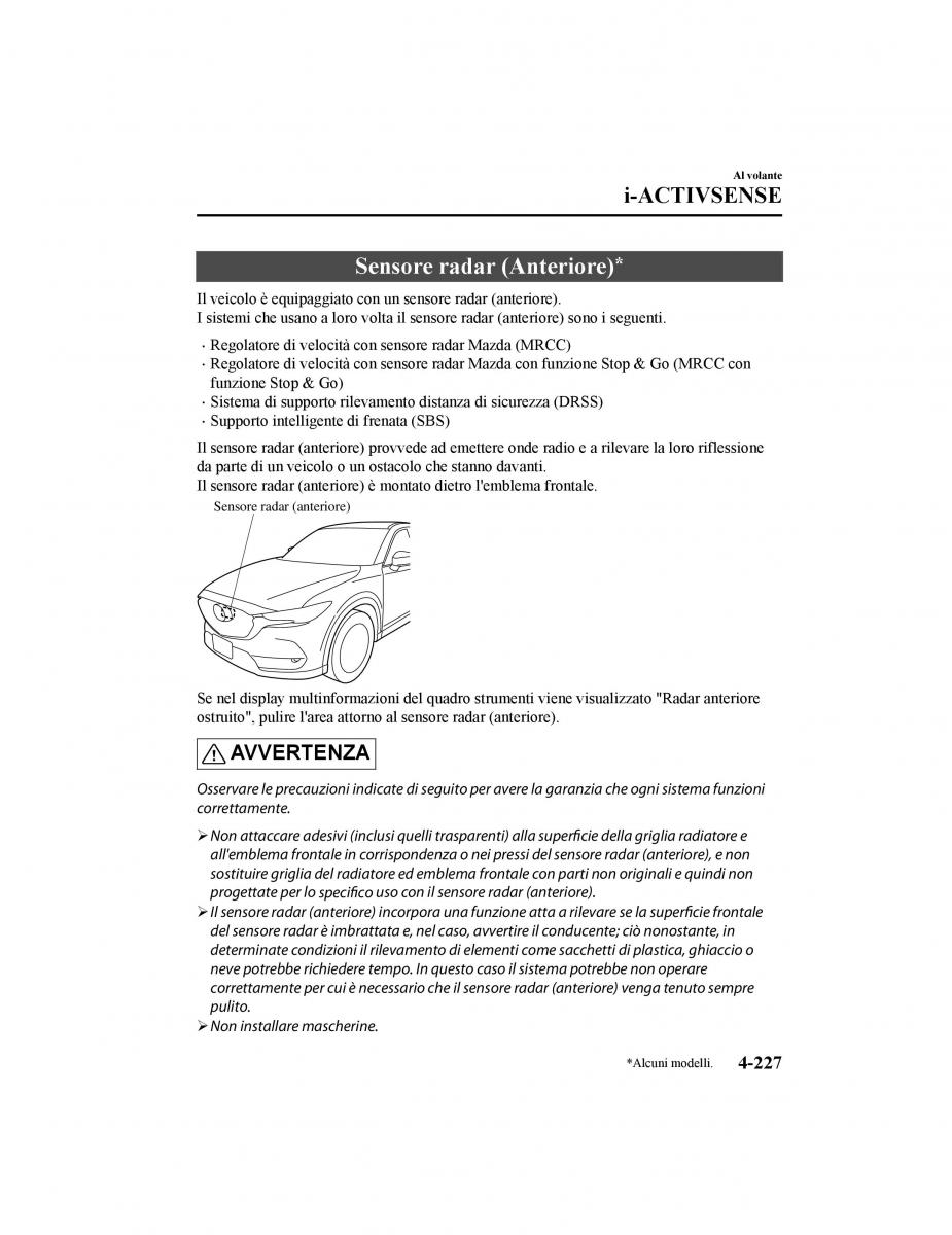 Mazda CX 5 II 2 manuale del proprietario / page 402