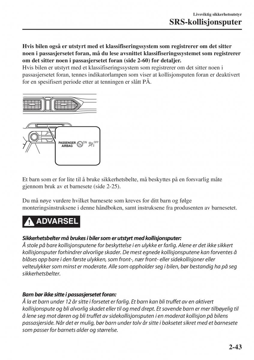 Mazda CX 5 II 2 bruksanvisningen / page 63