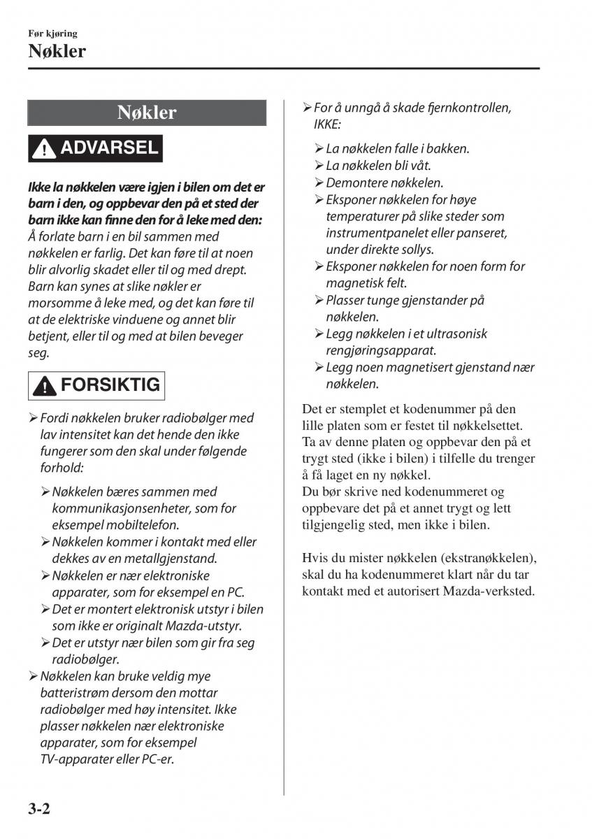 Mazda CX 5 II 2 bruksanvisningen / page 88