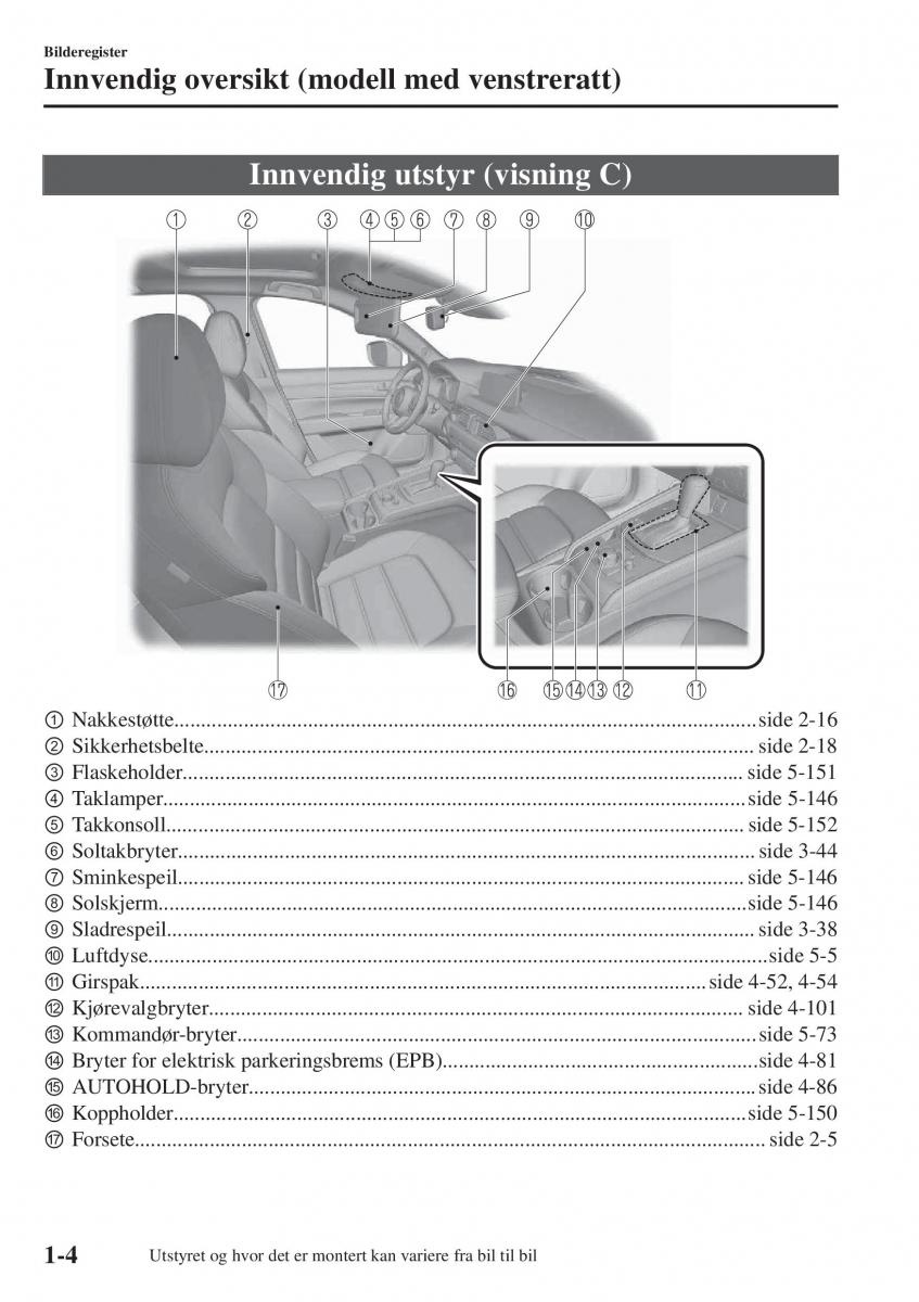 Mazda CX 5 II 2 bruksanvisningen / page 10