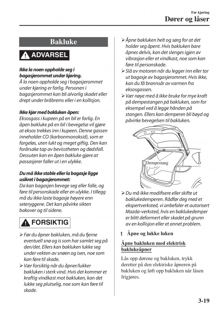 Mazda CX 5 II 2 bruksanvisningen / page 105